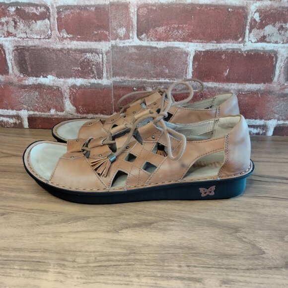 Alegria Sandals Womens Size 12 - Brown Leather Straps - Picture 7 of 8